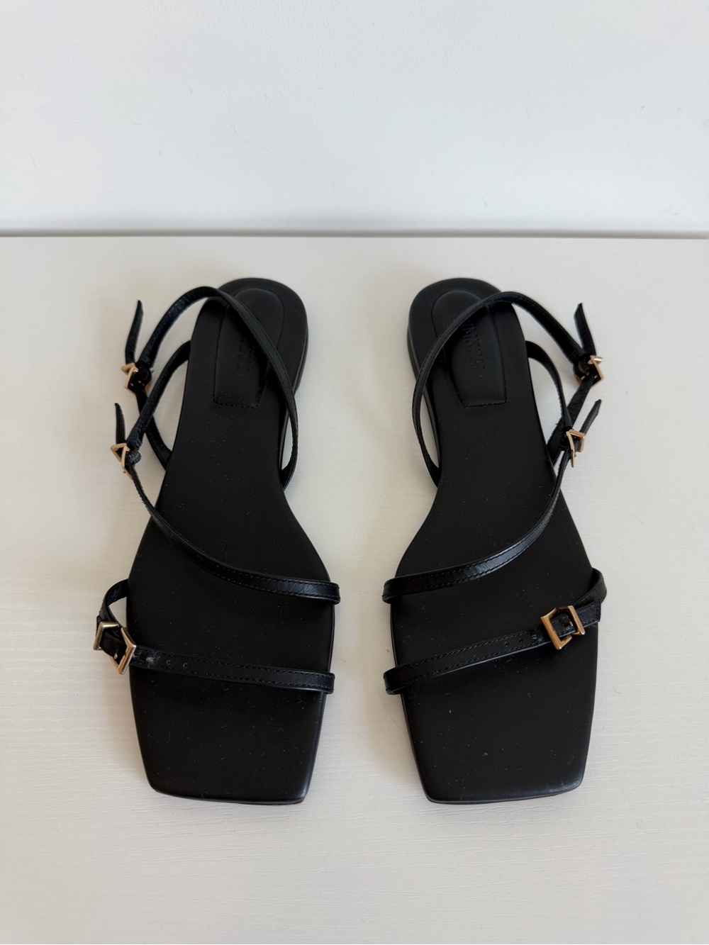 Simkhai 37 Carey Black Leather Slingback Sandals Strappy - Picture 4 of 8